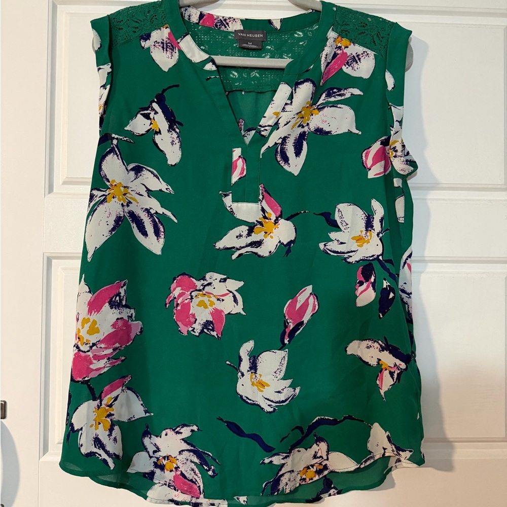 Van Heusen Green Floral Women's Blouse